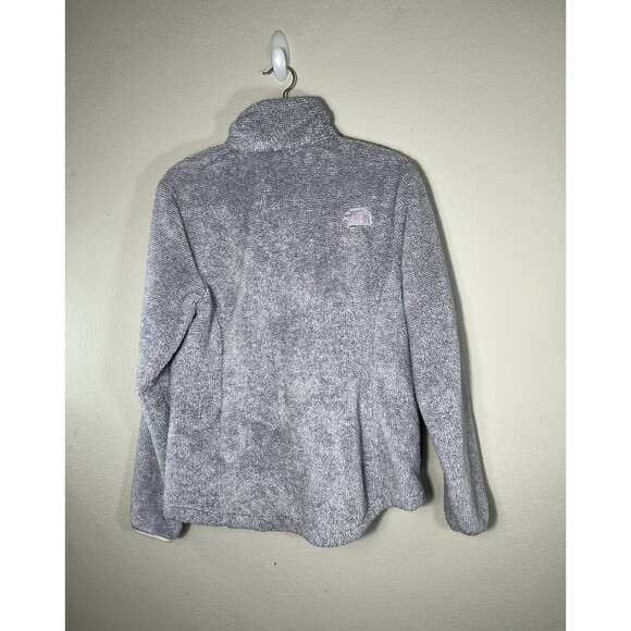The North Face Women's Oatmeal Full Zip Fuzzy Fleece Osito Jacket Grey Sz L - Picture 2 of 15